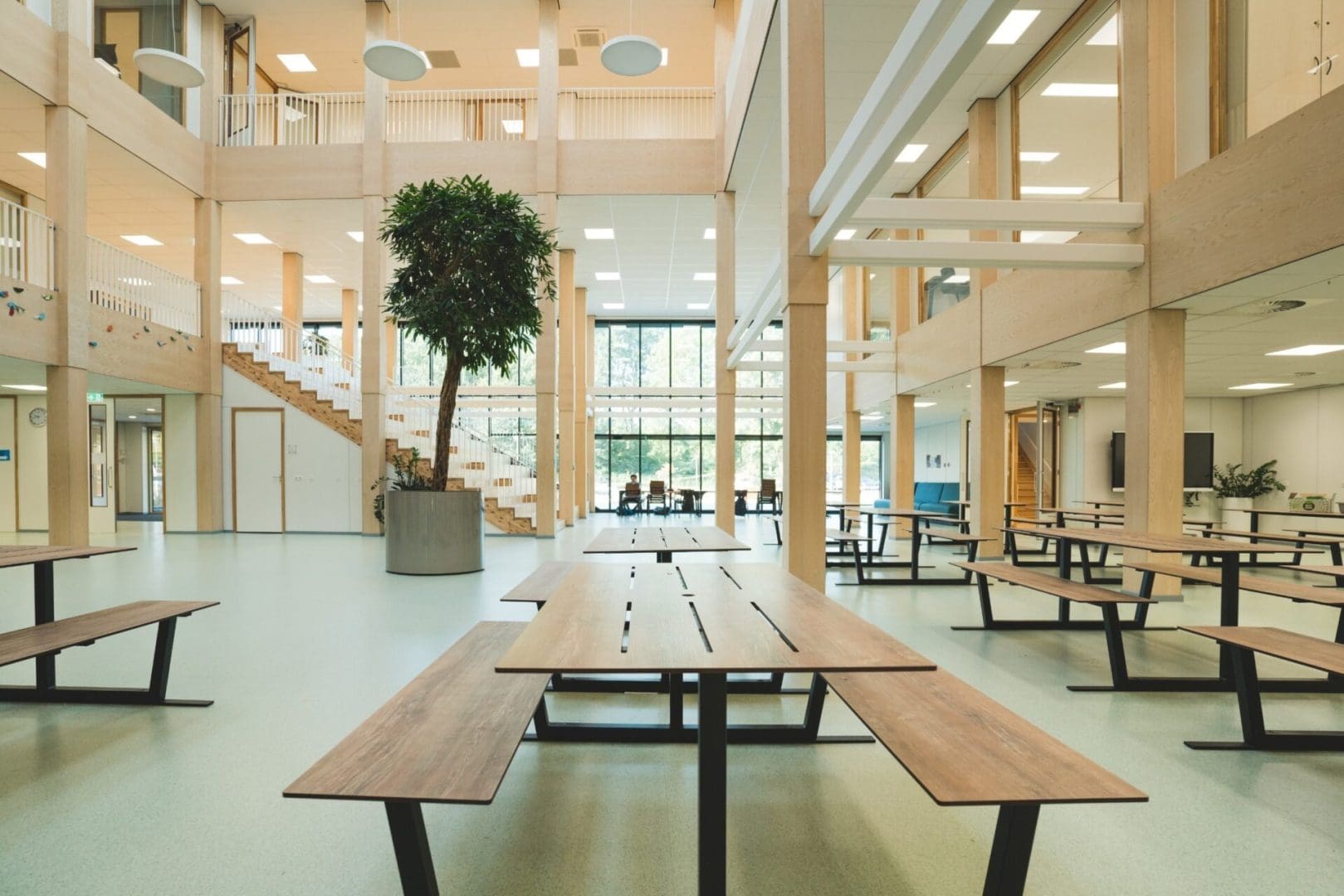 Kantine in modulair kantoorgebouw